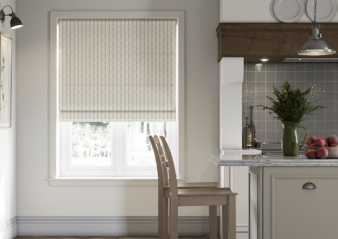 Emily Bond George Stripe Print, Charcoal - Twist&Fit Roman Blind - Image 3